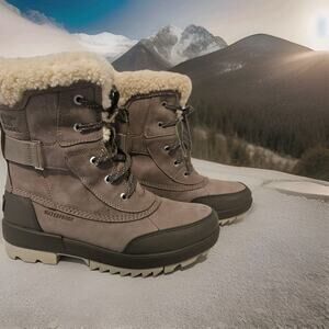 Sorel Tivoli IV Slope Parc Women's Waterproof Boot Omega Taupe Size 10